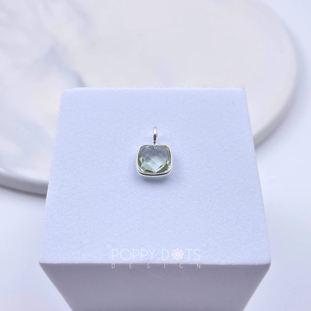 Sterling Silver Green Amethyst Pendant