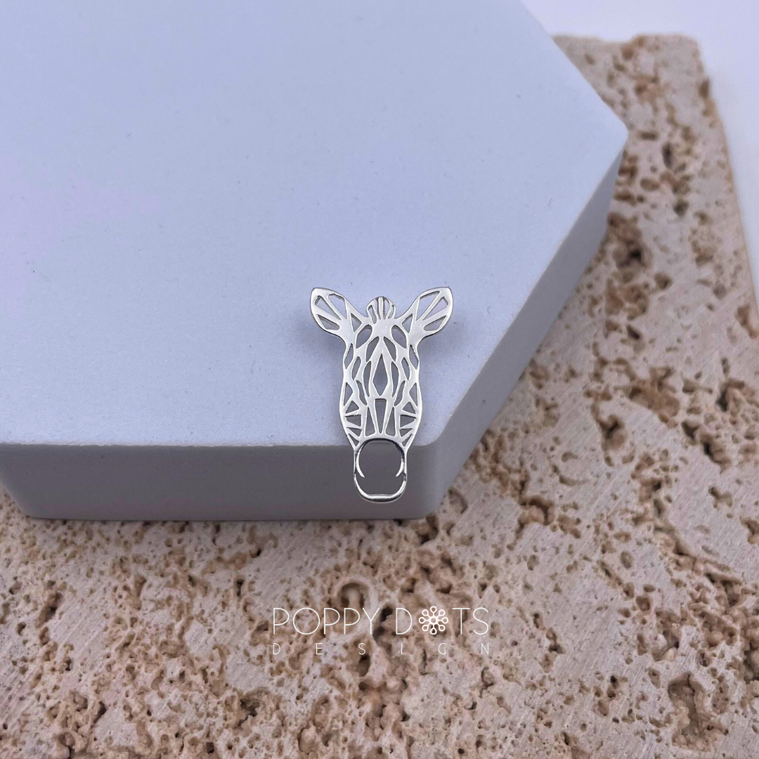 Sterling Silver Zebra Pendant