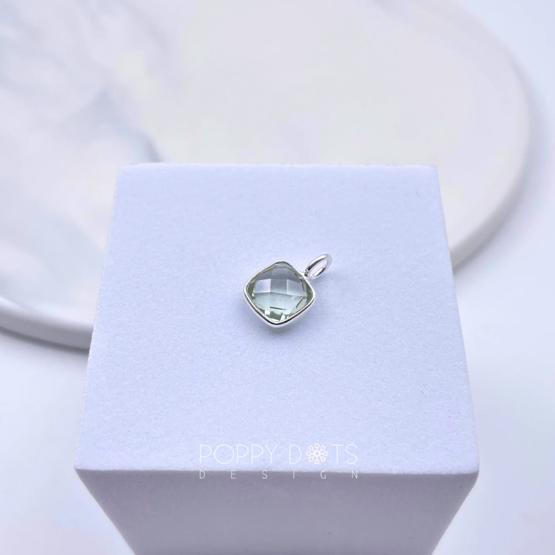 Sterling Silver Green Amethyst Pendant