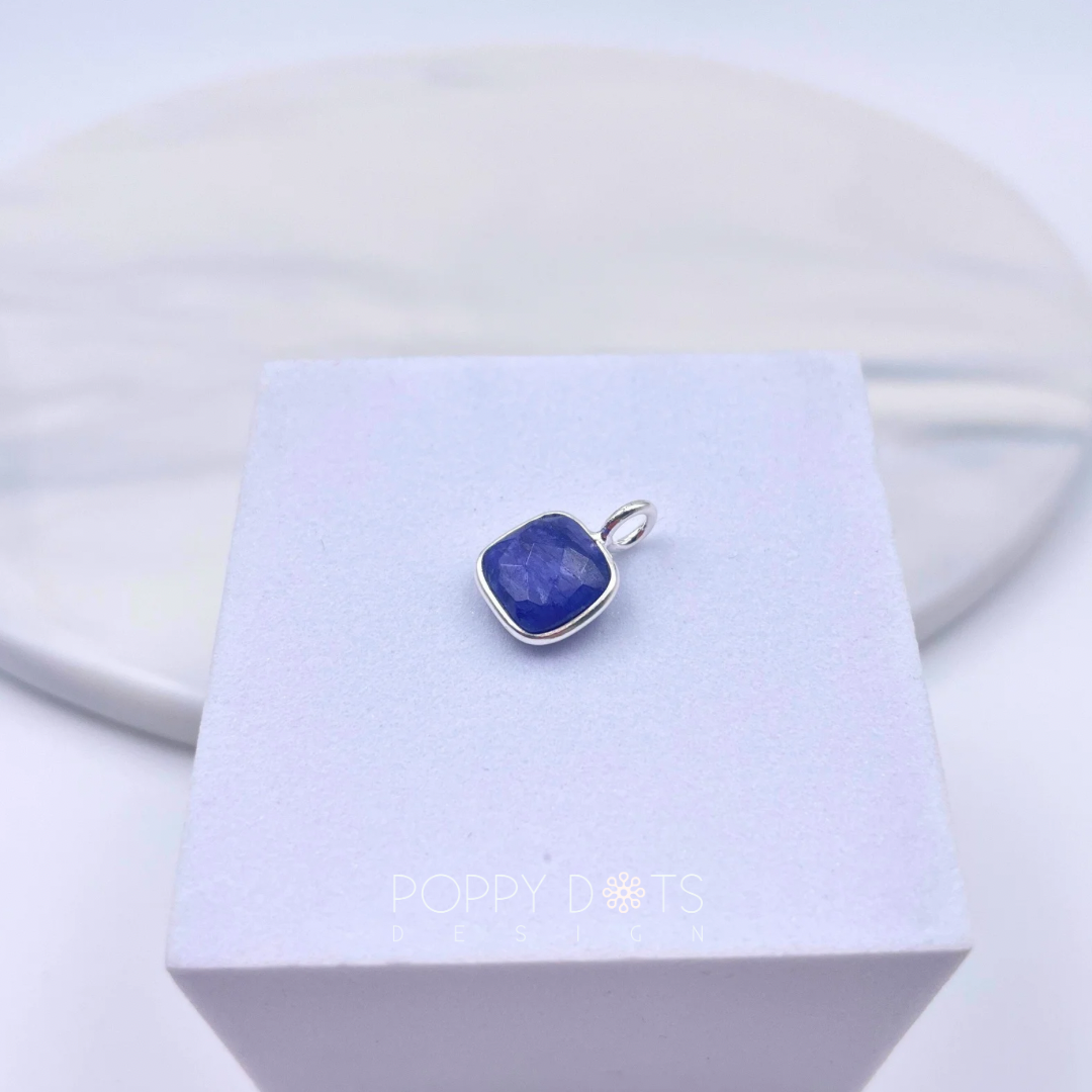 Sterling Silver Blue Sapphire Pendant