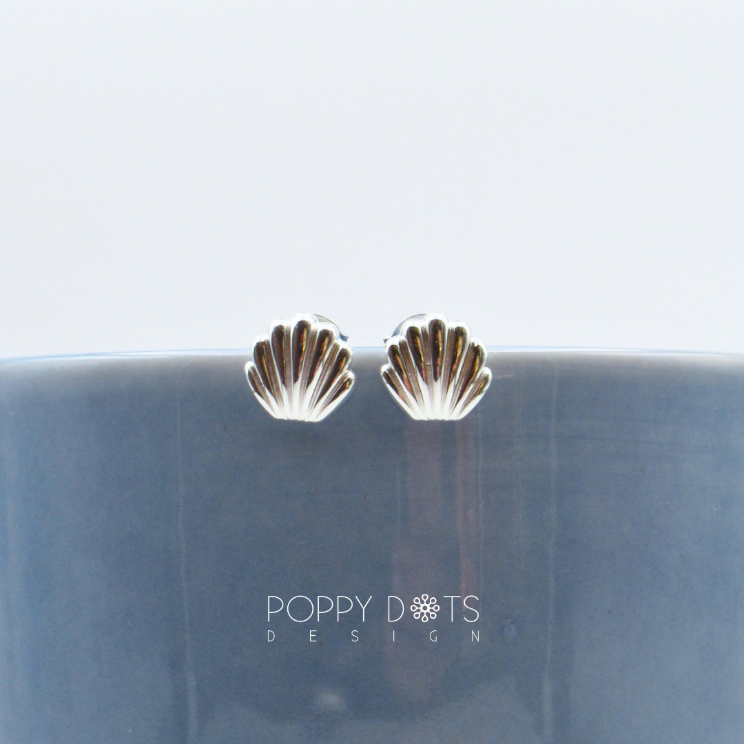 Sterling Silver Shell Studs