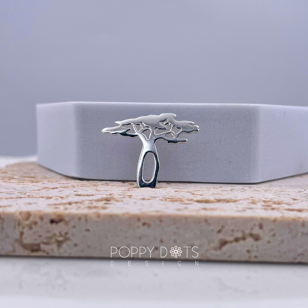 Sterling Silver Baobab Tree Pendant