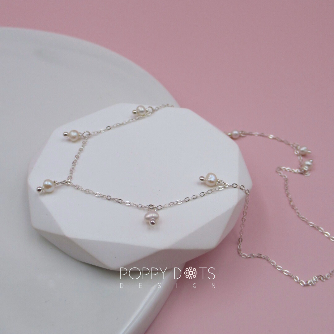 Sterling Silver Dazzle Freshwater Pearl Necklace