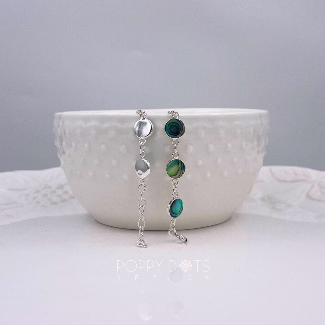 Sterling Silver Dottie Shell Bracelet