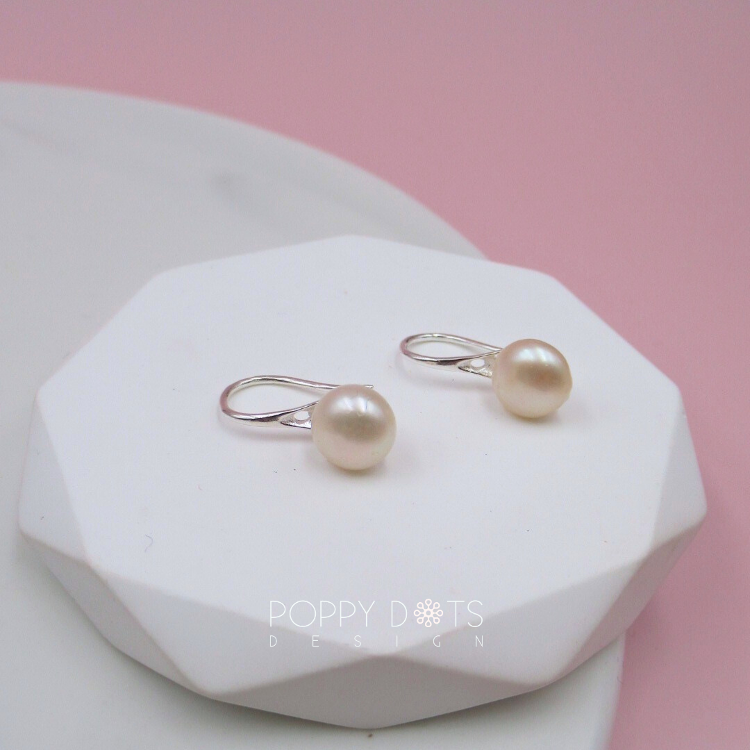 Sterling Silver Elegant Pearl Earrings