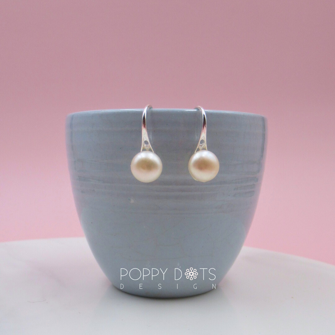 Sterling Silver Elegant Pearl Earrings