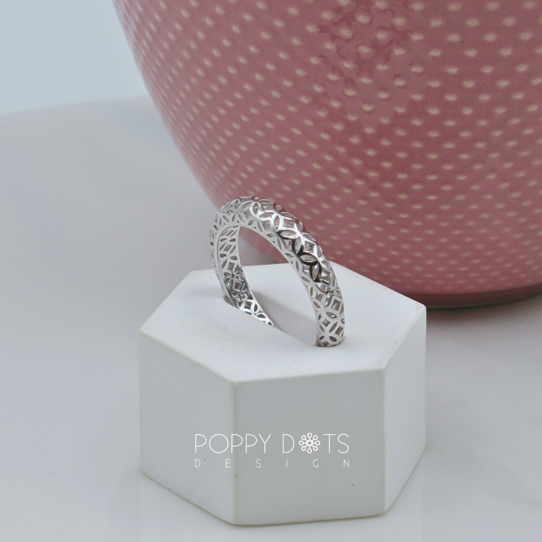 Sterling Silver Filigree Tube Ring