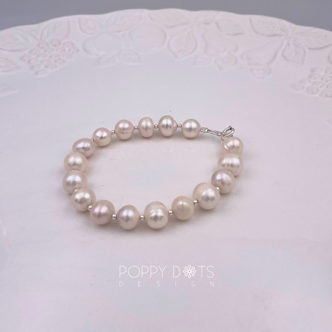 Sterling Silver Classic Freshwater Pearl Bracelet