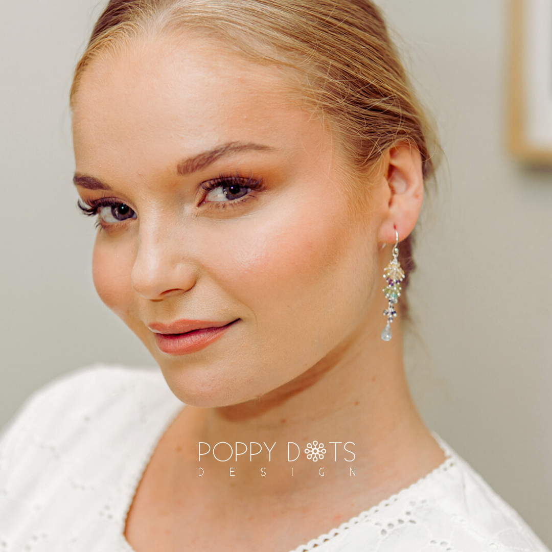 Sterling Silver Light Fun Cluster Earrings