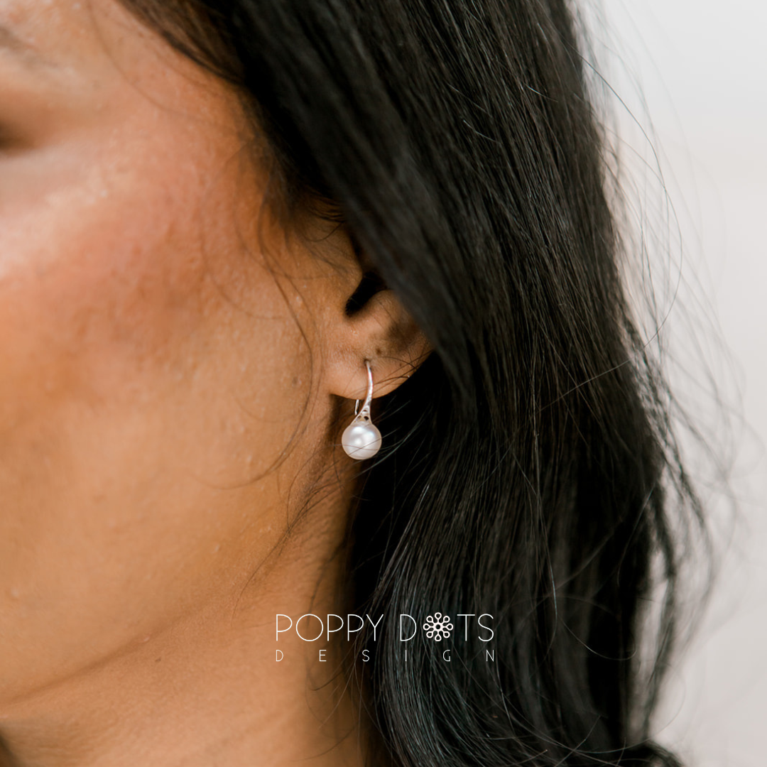 Sterling Silver Elegant Pearl Earrings