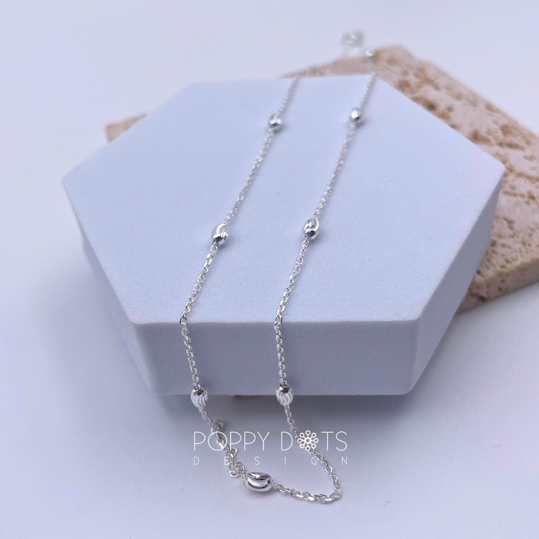 Sterling Silver 50cm dottie chain