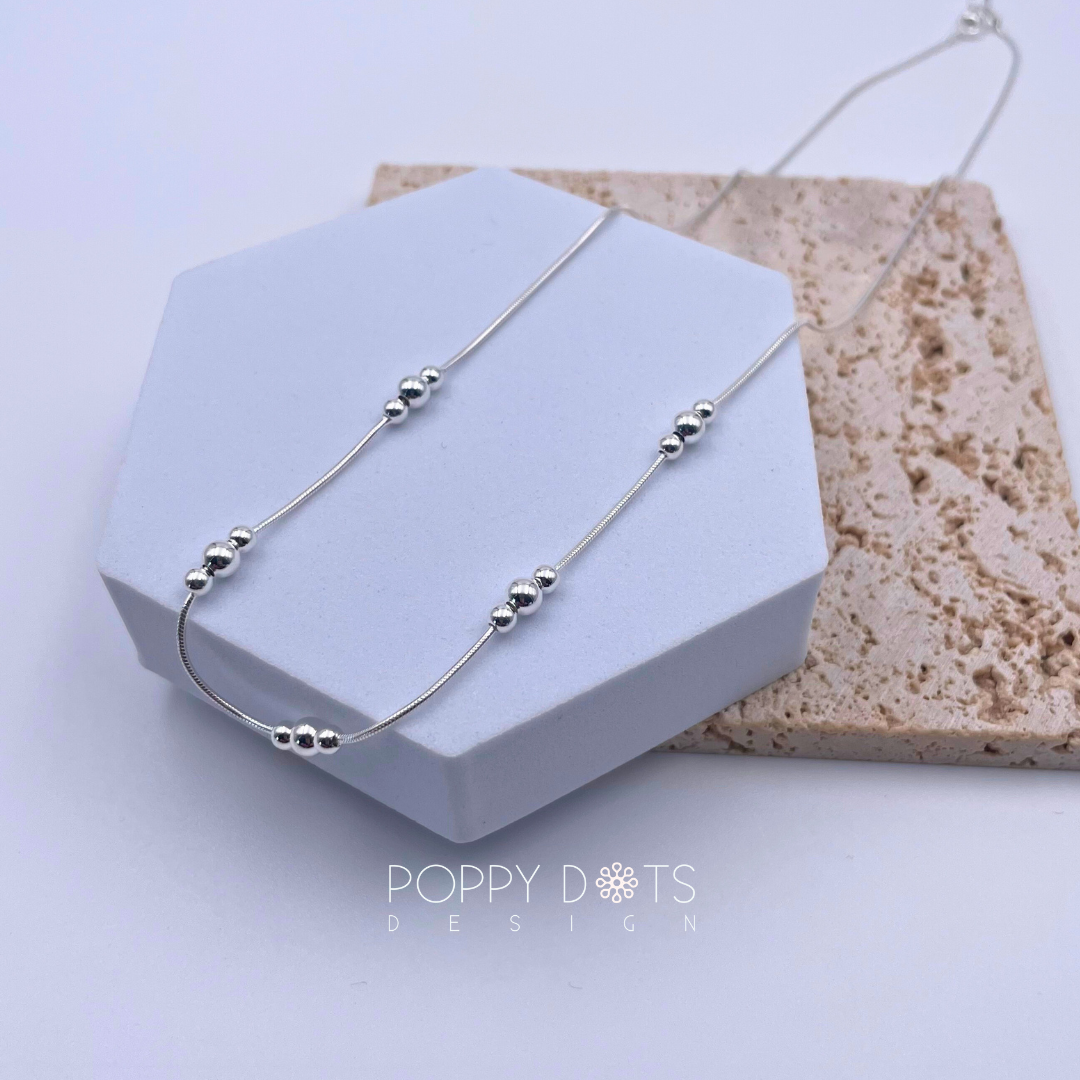Sterling Silver Ball Necklace Chain (45cm)