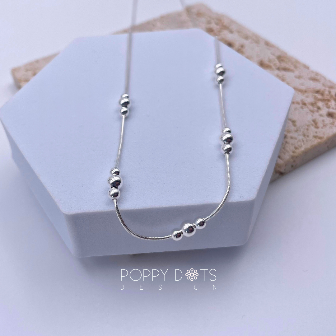 Sterling Silver Ball Necklace Chain (45cm)