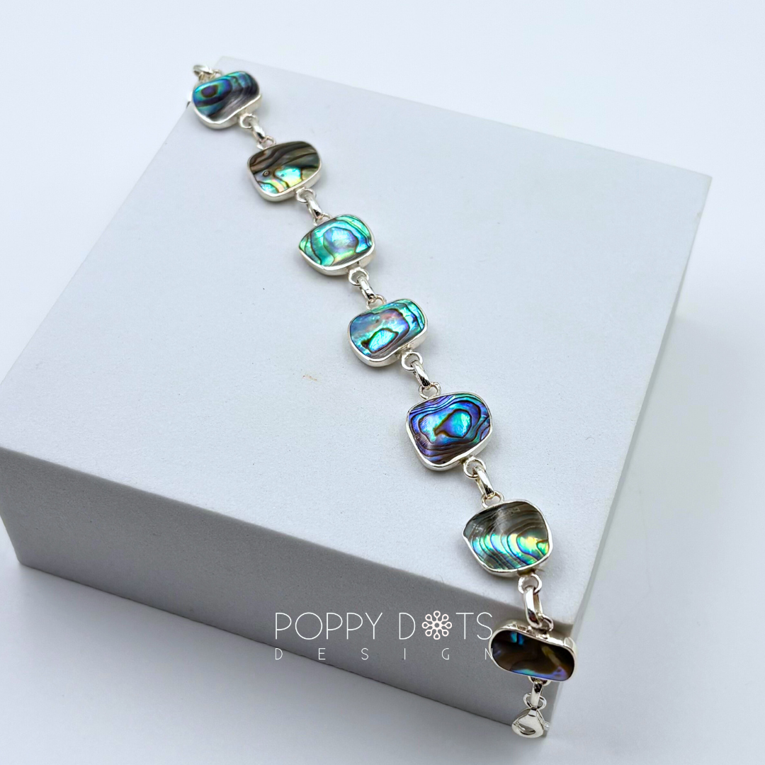 Sterling Silver Modern Shell Bracelet