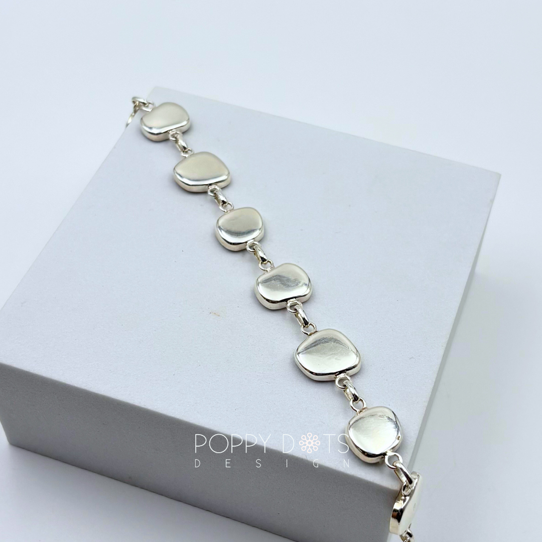 Sterling Silver Modern Shell Bracelet