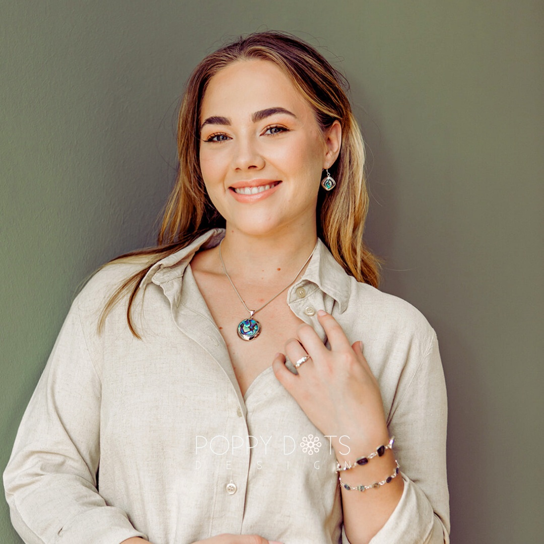 Sterling Silver Square Shell Earrings