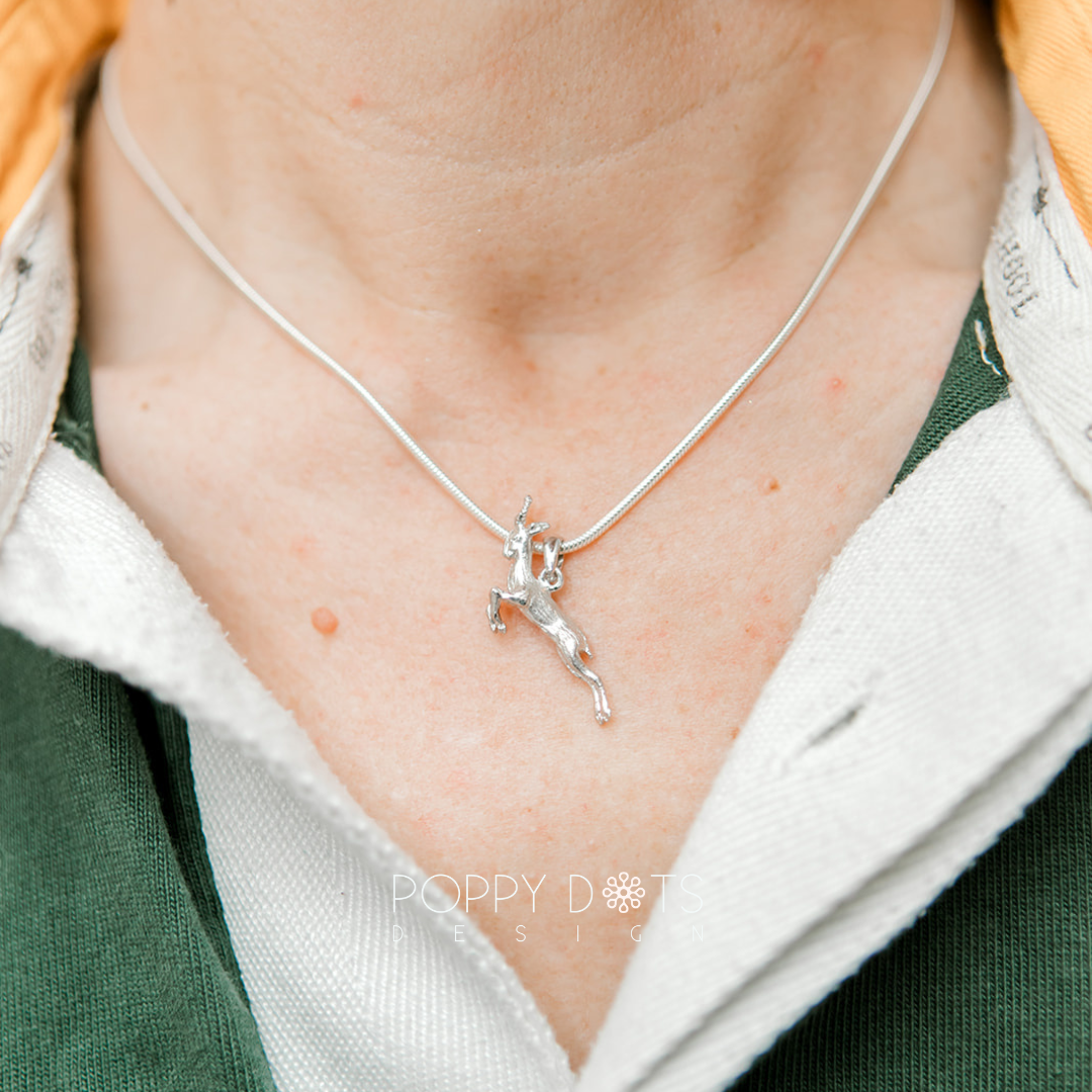 Sterling Silver Springbok Pendant