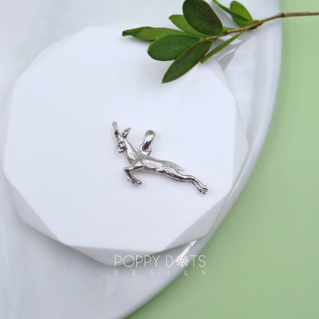 Sterling Silver Springbok Pendant