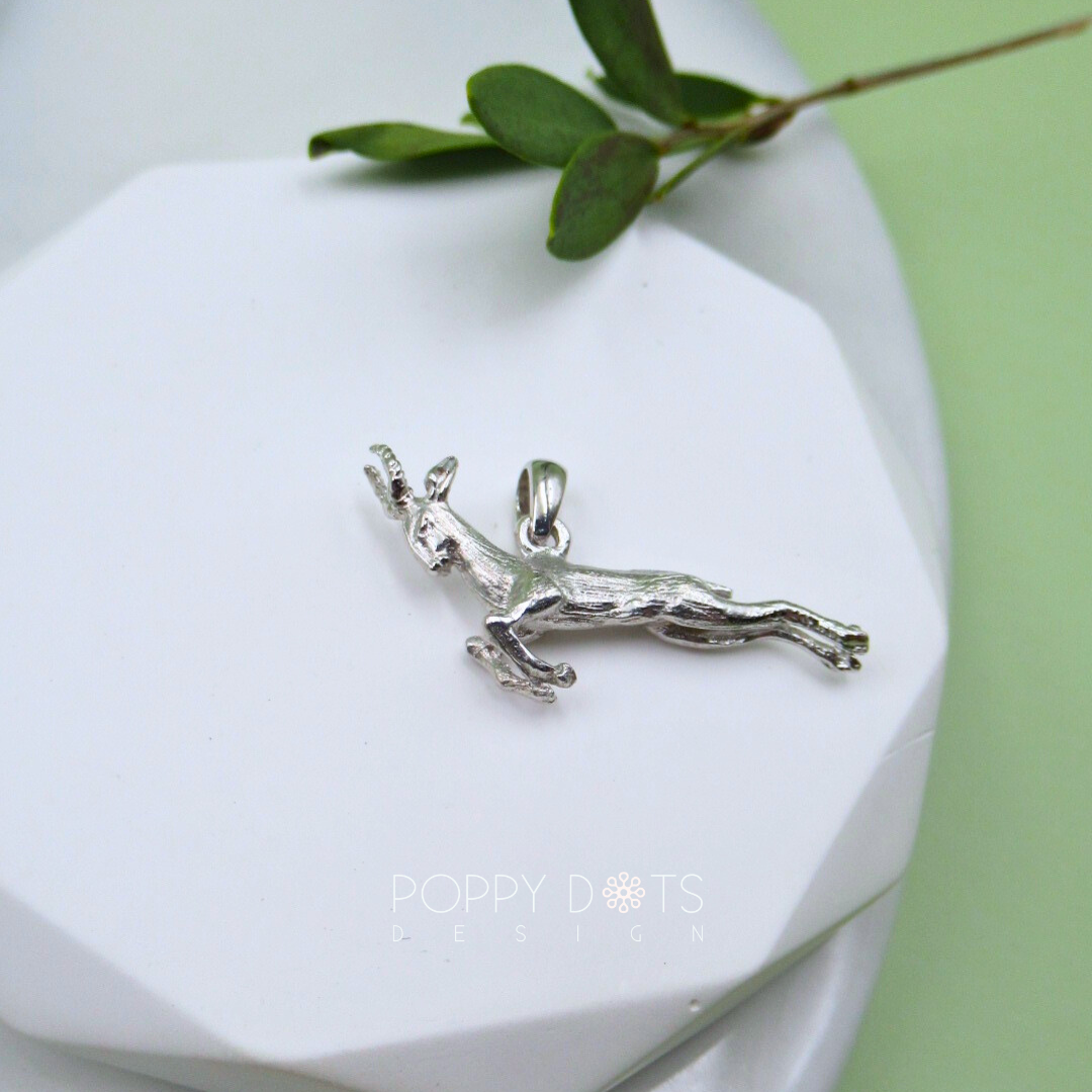 Sterling Silver Springbok Pendant