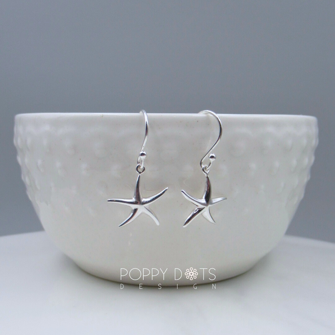Sterling Silver Starfish Earrings