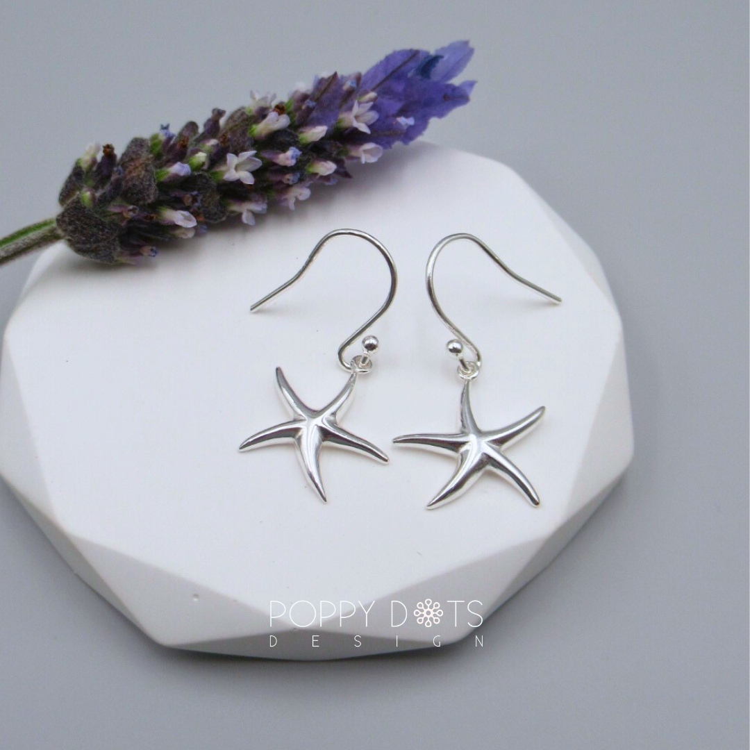 Sterling Silver Starfish Earrings