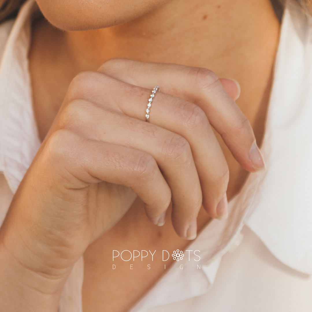 Sterling Silver Zirconia Half Eternity Ring