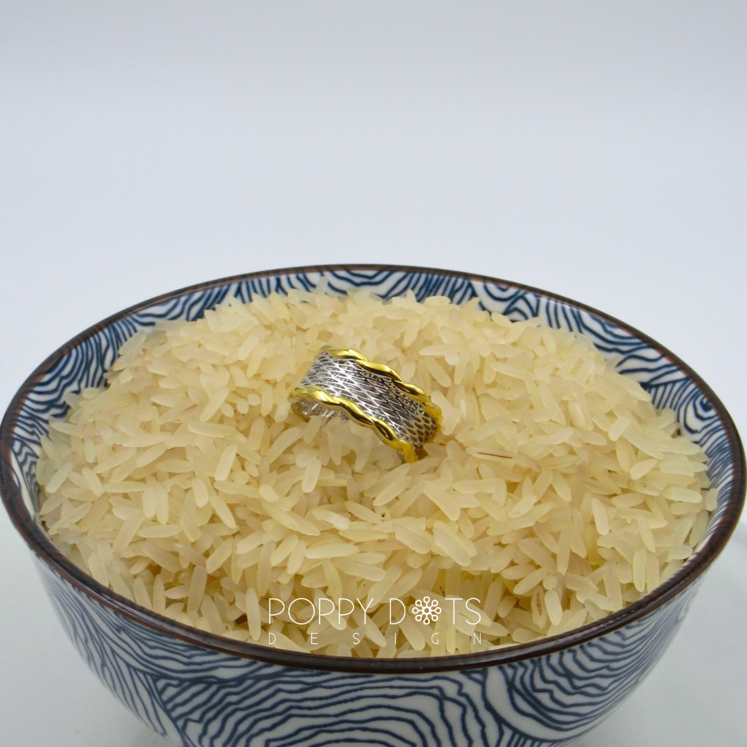 Sterling Silver & Gold Lace Ring