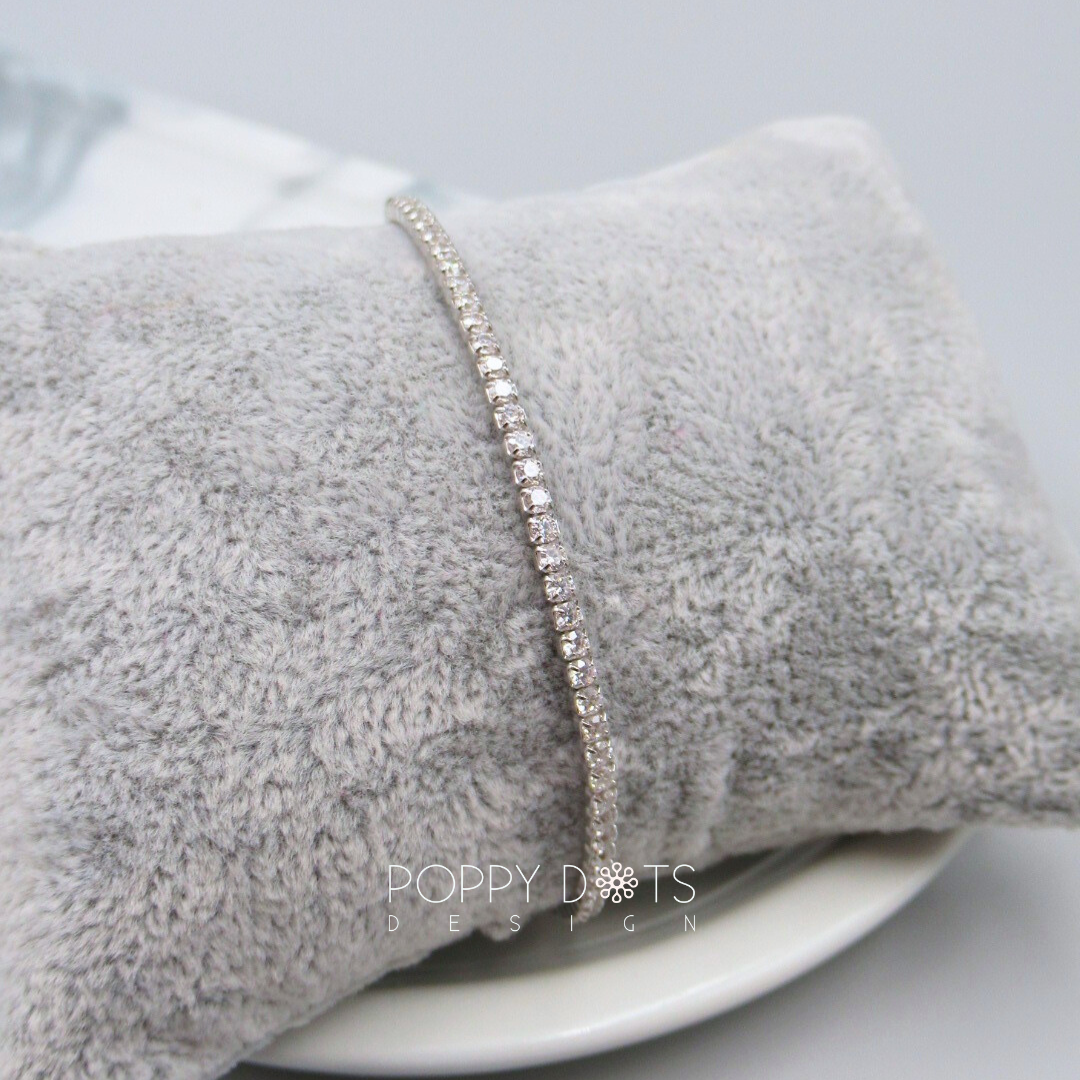 Sterling Silver White Zirconia Tennis Bracelet