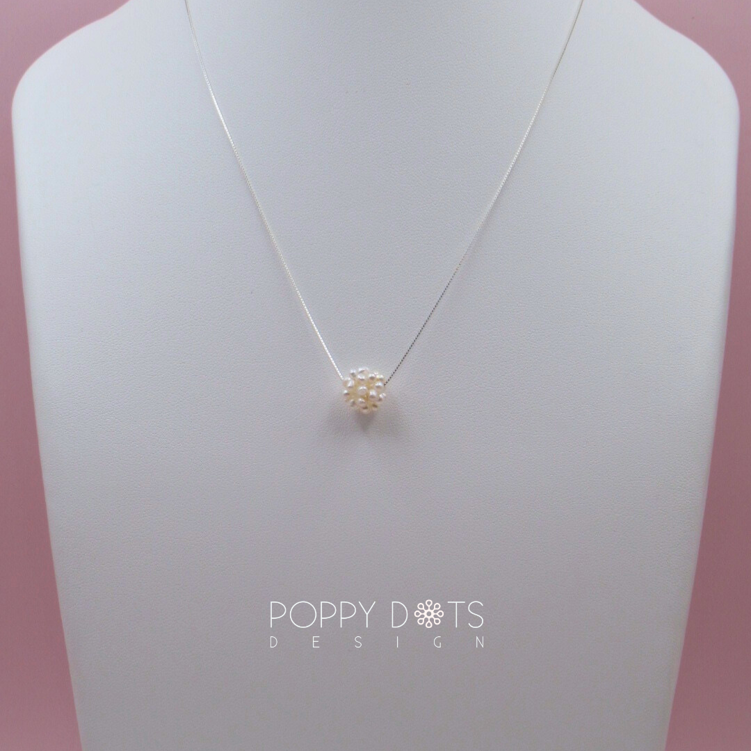 Exclusive Sterling Silver Freshwater Pearl Cluster Necklace