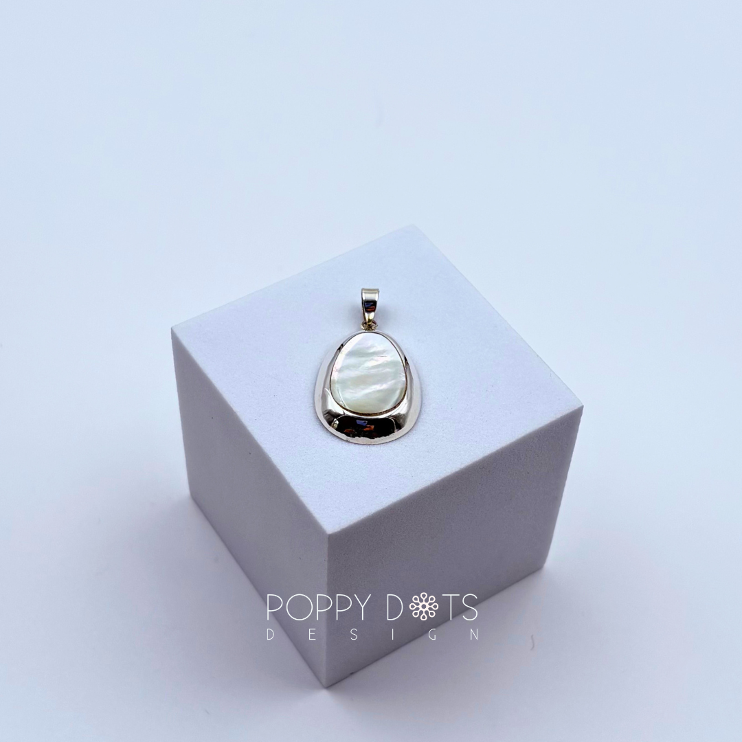 Sterling Silver Drop Mother of Pearl Pendant