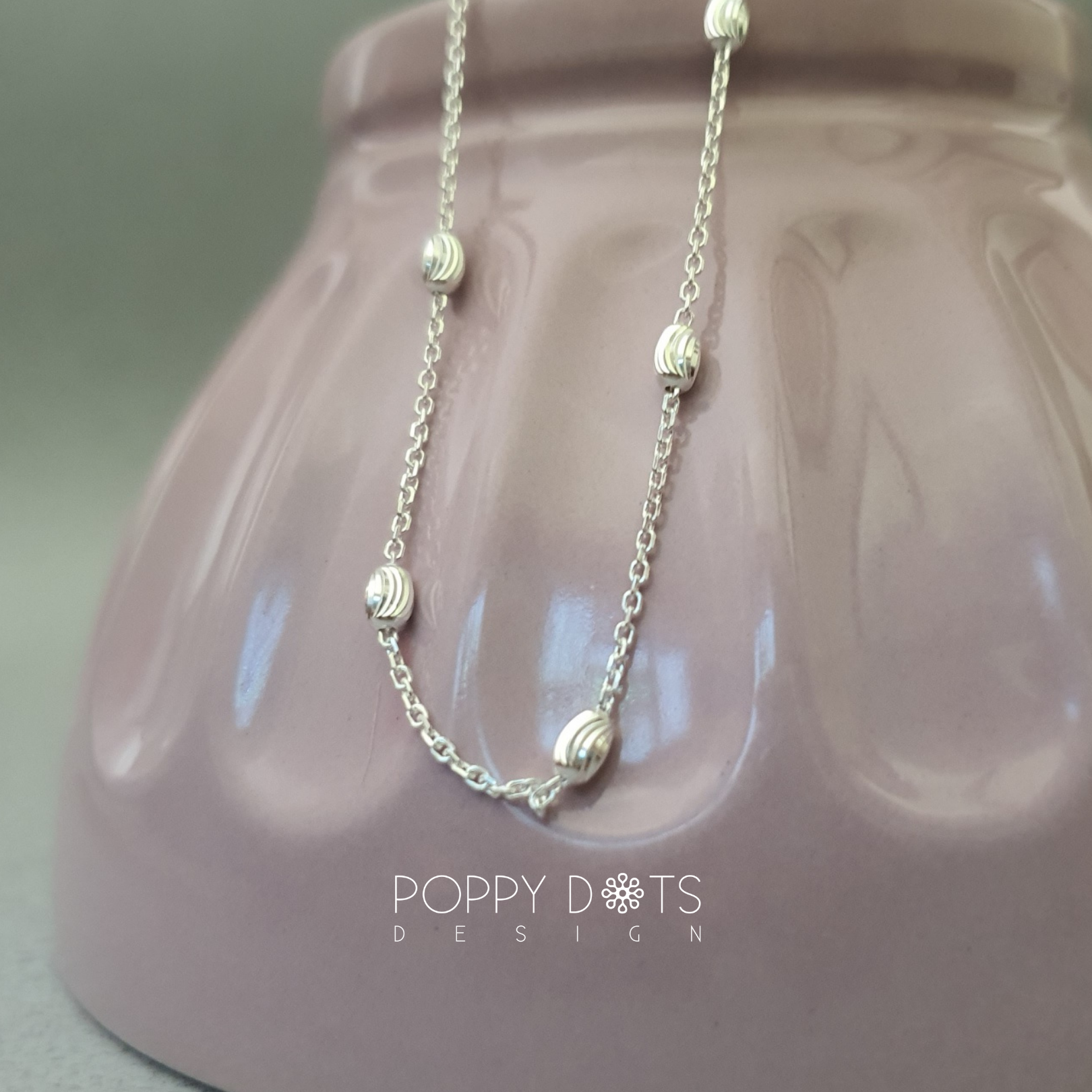 Sterling Silver 50cm dottie chain