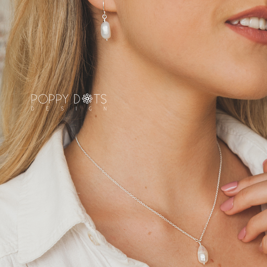 Sterling Silver Freshwater Potato Pearl Earrings