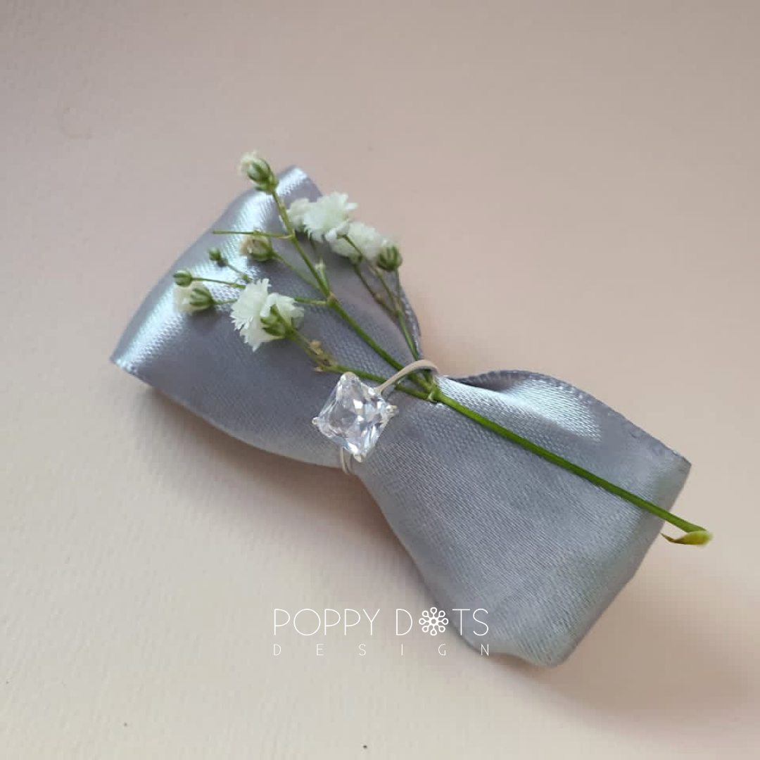 Sterling Silver & Square Zirconia Ring