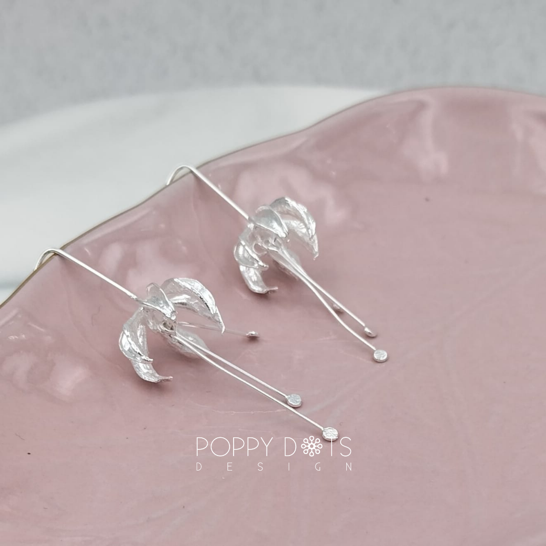 Sterling Silver Lily Earrings