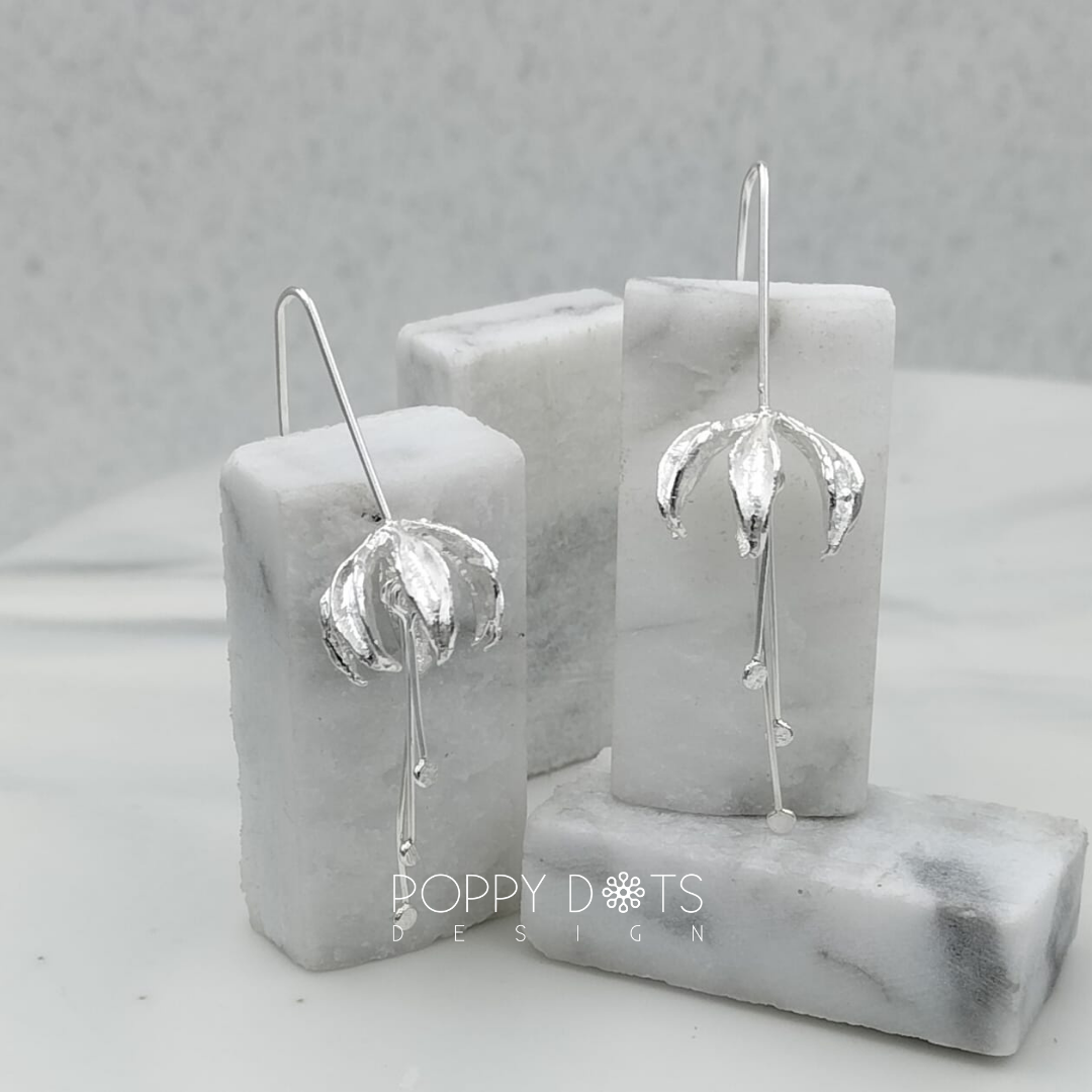 Sterling Silver Lily Earrings