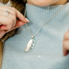 Sterling Silver Blue Topaz Baroque Pearl Pendant