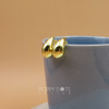 Sterling Silver Gold Plated Chunky Teardrop Studs