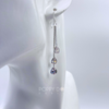Sterling Silver Triple Teardrop Zirconia Earrings