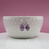 Sterling Silver Purple Amethyst Drop Earrings