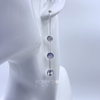 Sterling Silver Triple Round Zirconia Threaders