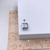 Sterling Silver & Square Mystic Topaz Pendant