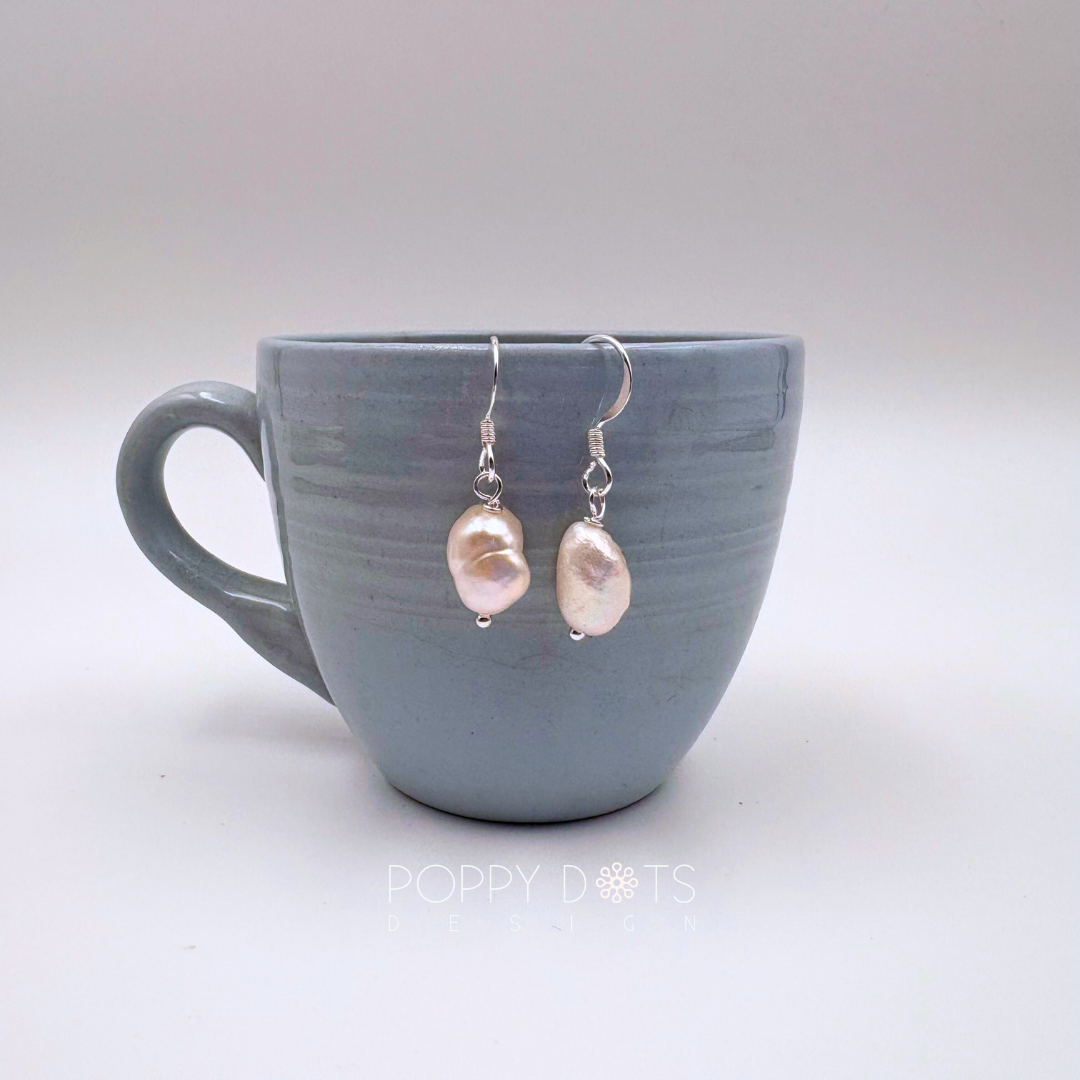 Sterling Silver Freshwater Potato Pearl Earrings