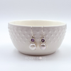 Sterling Silver Pearl and Purple Amethyst Earrings