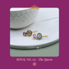The Queen: Labradorite & Purple Amethyst Gold-Plated Sterling Silver Earrings