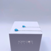 Sterling Silver Blue Zirconia Threaders