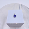 Sterling Silver Oval Blue Sapphire Pendant