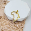 Sterling Silver Gold Plated Half Zirconia Africa Pendant