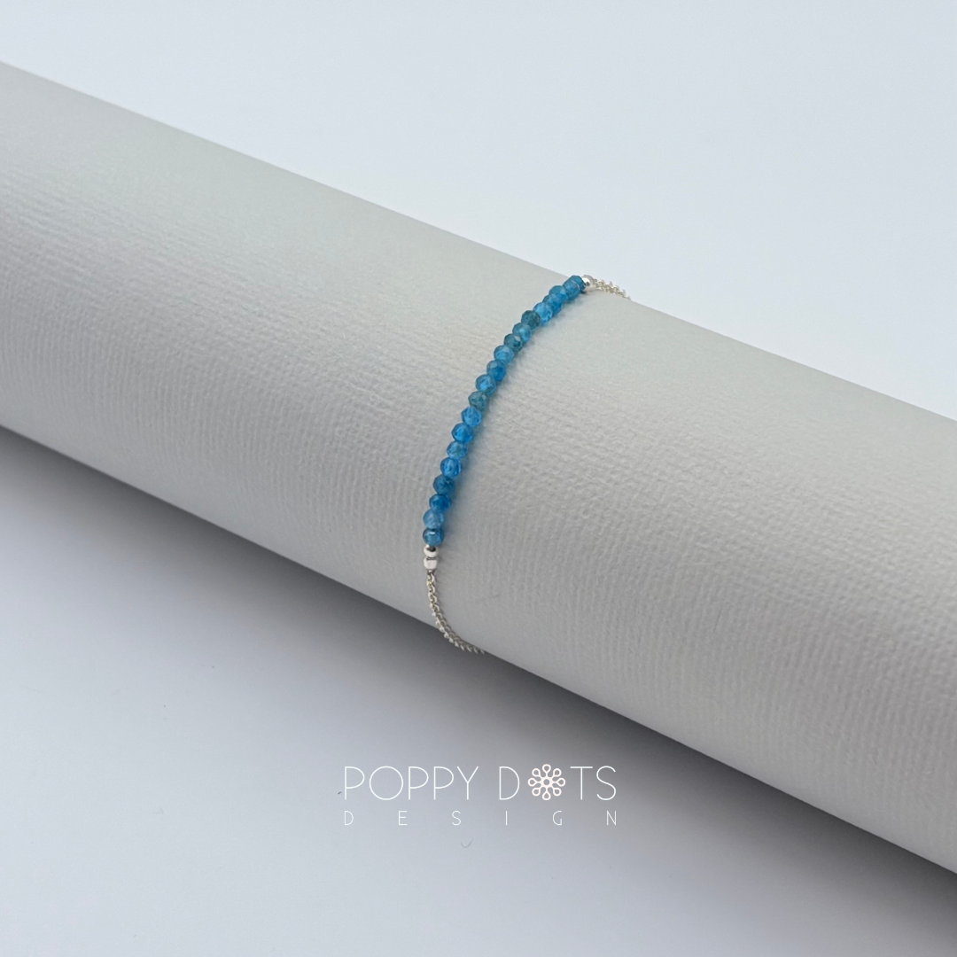 Sterling Silver Delicate Apatite Bracelet