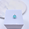 Sterling Silver Aqua Blue Onyx Pendant