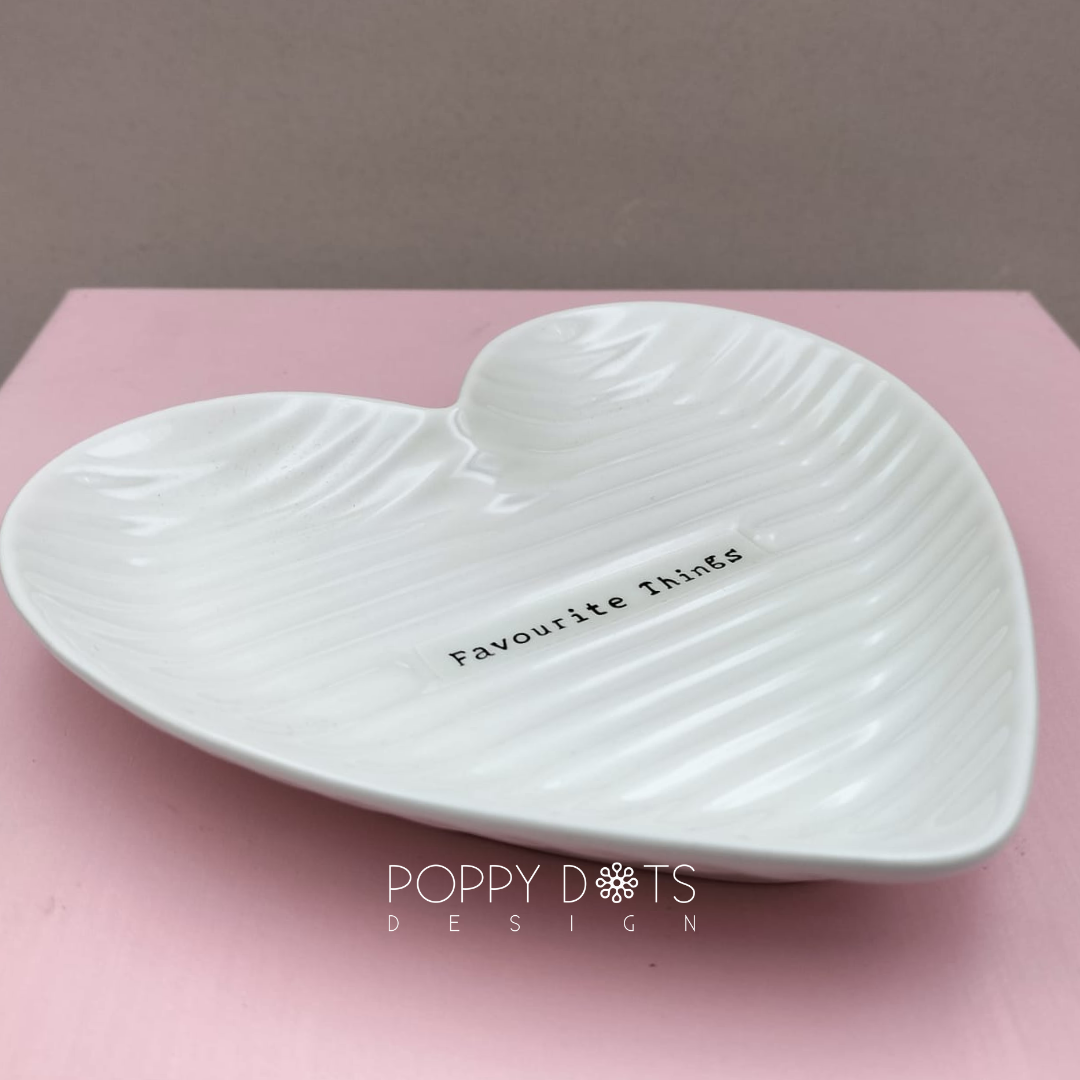 Ceramic Favourite Things Heart container